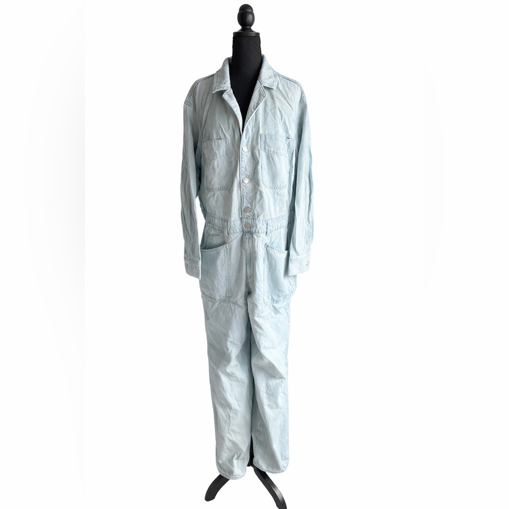 Universal Thread Light Wash Denim Utility Jumpsuit